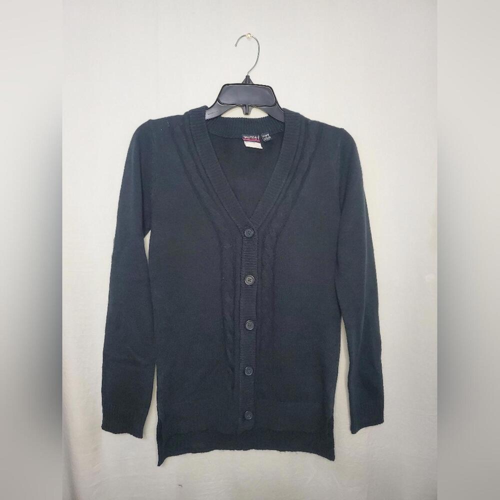 Black Nautica School Uniform Cardigan Size XL/16 Regular